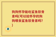 狗狗怀孕能吃鲨鱼软骨素吗(可以给怀孕的狗狗喂食鲨鱼软骨素吗？)