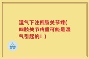 湿气下注四肢关节疼(四肢关节疼重可能是湿气引起的！)