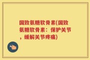 国致氨糖软骨素(国致氨糖软骨素：保护关节，缓解关节疼痛)