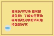 猫咪关节乳钙(猫咪健康关键！了解如何帮助猫咪摄取足够的钙以维持强健关节)