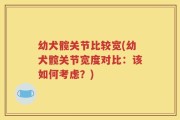 幼犬髋关节比较宽(幼犬髋关节宽度对比：该如何考虑？)
