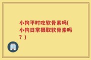 小狗平时吃软骨素吗(小狗日常摄取软骨素吗？)