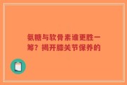 氨糖与软骨素谁更胜一筹？揭开膝关节保养的