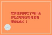 软骨素狗狗吃了有什么好处(狗狗吃软骨素有哪些益处？)