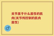 关节属于什么属性的肌肉(关节所控制的肌肉属性)