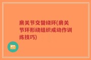 肩关节交替绕环(肩关节环形绕组织成动作训练技巧)