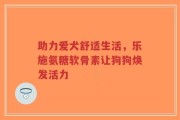 助力爱犬舒适生活，乐施氨糖软骨素让狗狗焕发活力