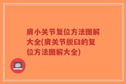 肩小关节复位方法图解大全(肩关节脱臼的复位方法图解大全)