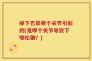 掉下巴是哪个关节引起的(是哪个关节导致下颚松弛？)