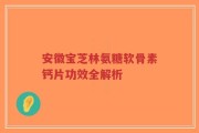 安徽宝芝林氨糖软骨素钙片功效全解析