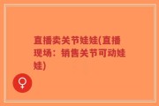 直播卖关节娃娃(直播现场：销售关节可动娃娃)