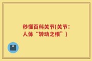 秒懂百科关节(关节：人体“转动之根”)