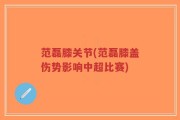 范磊膝关节(范磊膝盖伤势影响中超比赛)