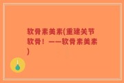 软骨素美素(重建关节软骨！——软骨素美素)