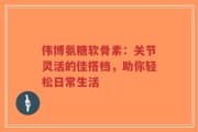 伟博氨糖软骨素：关节灵活的佳搭档，助你轻松日常生活