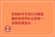 告别关节不适九力牌氨糖软骨素钙片让你每一步都充满活力