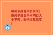 踝关节融合切口多大(踝关节融合手术切口大小不同，影响恢复程度)