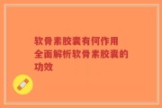 软骨素胶囊有何作用 全面解析软骨素胶囊的功效