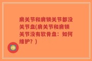 肩关节和肩锁关节都没关节盘(肩关节和肩锁关节没有软骨盘：如何维护？)