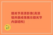 膝关节高清影像(高清磁共振成像展示膝关节内部结构)
