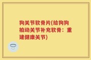 狗关节软骨片(给狗狗拍动关节补充软骨：重建健康关节)