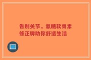 告别关节，氨糖软骨素修正牌助你舒适生活