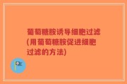 葡萄糖胺诱导细胞过滤(用葡萄糖胺促进细胞过滤的方法)