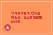 软骨素钙合成(软骨素钙合成：促进骨骼健康的秘密)