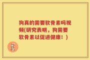 狗真的需要软骨素吗视频(研究表明，狗需要软骨素以促进健康！)