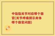中指指关节对应哪个器官(关节疼痛提示身体哪个器官问题)