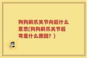 狗狗前爪关节向后什么意思(狗狗前爪关节后弯是什么原因？)