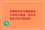 氨糖软骨素与氨糖维骨力的奇妙碰撞，带你开启关节活力新体验”