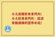 小儿氨糖软骨素钙片(小儿软骨素钙片：促进骨骼健康的营养补给)