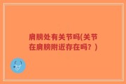 肩膀处有关节吗(关节在肩膀附近存在吗？)
