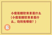 小度氨糖软骨素是什么(小度氨糖软骨素是什么，功效有哪些？)