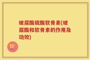玻尿酸硫酸软骨素(玻尿酸和软骨素的作用及功效)
