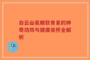 白云山氨糖软骨素的神奇功效与健康关怀全解析
