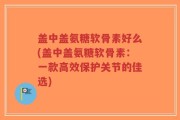 盖中盖氨糖软骨素好么(盖中盖氨糖软骨素：一款高效保护关节的佳选)