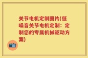 关节电机定制图片(低噪音关节电机定制：定制您的专属机械驱动方案)