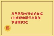乌龟前肢关节处的白点(白点现象揭示乌龟关节健康状况)