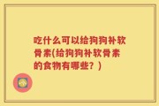 吃什么可以给狗狗补软骨素(给狗狗补软骨素的食物有哪些？)