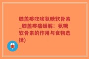 膝盖疼吃啥氨糖软骨素_膝盖疼痛缓解：氨糖软骨素的作用与食物选择)