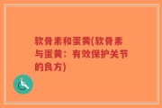 软骨素和蛋黄(软骨素与蛋黄：有效保护关节的良方)
