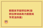 俯髋关节旋转拉伸(旋转拉伸训练助力俯髋关节灵活改善)