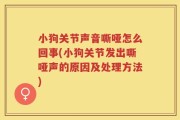 小狗关节声音嘶哑怎么回事(小狗关节发出嘶哑声的原因及处理方法)