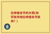拉伸膝关节的大筋(如何有效地拉伸膝关节肌肉？)