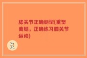 膝关节正确腿型(重塑美腿，正确练习膝关节运动)