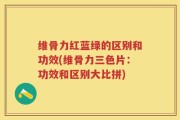 维骨力红蓝绿的区别和功效(维骨力三色片：功效和区别大比拼)