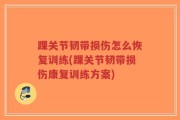 踝关节韧带损伤怎么恢复训练(踝关节韧带损伤康复训练方案)