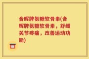 合辉牌氨糖软骨素(合辉牌氨糖软骨素，舒缓关节疼痛，改善运动功能)